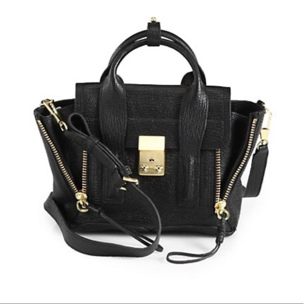 3.1 Phillip Lim pashli Mini Satchel 
Black with gold hardware
